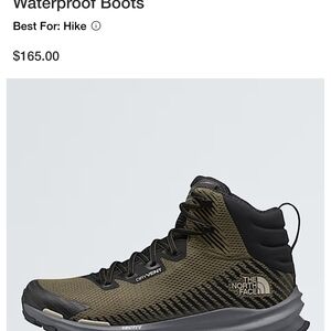 The North Face Men's Olive and Black Hiking Boots
